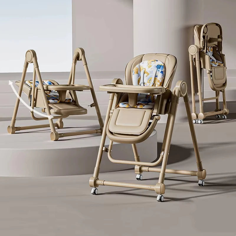 Silla Alta Plegable para Bebé 2 en 1 – Portátil y Multifunción