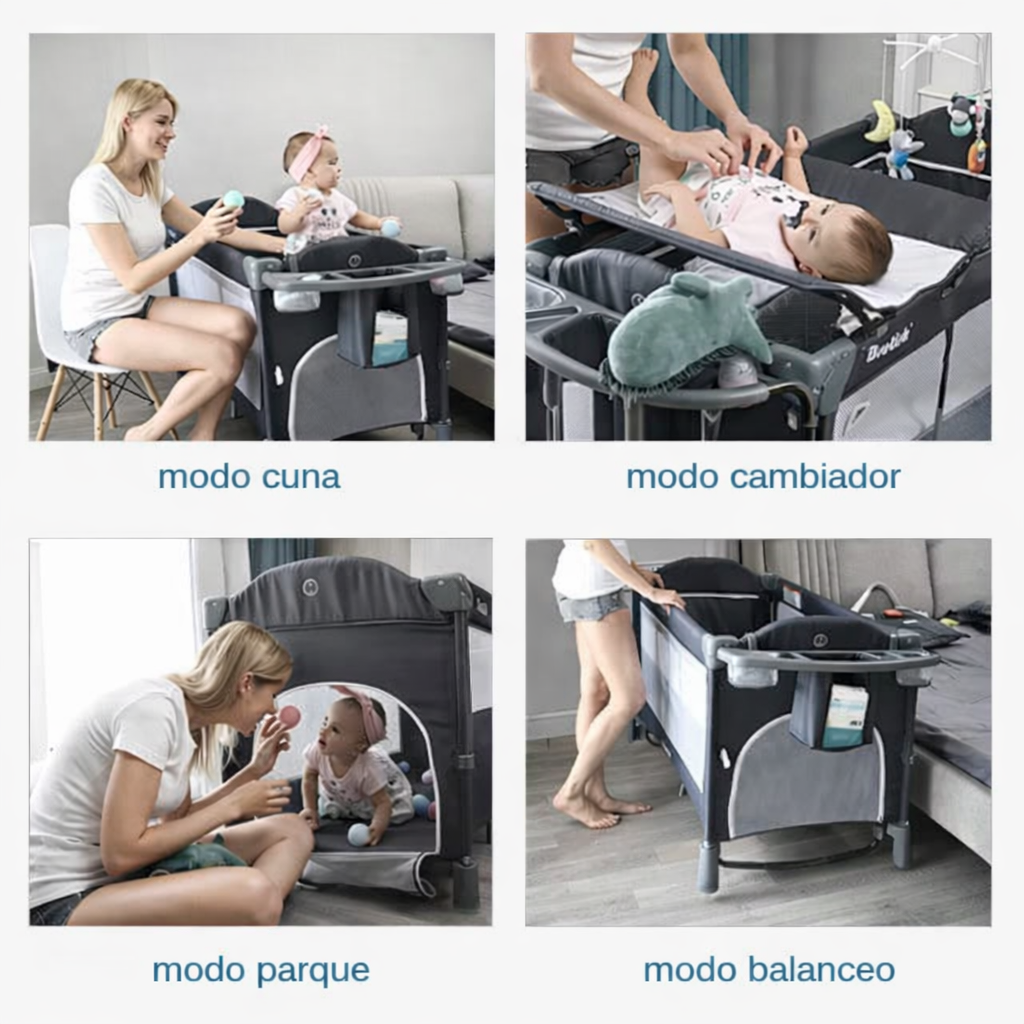Cuna Plegable Multifuncional para Bebé