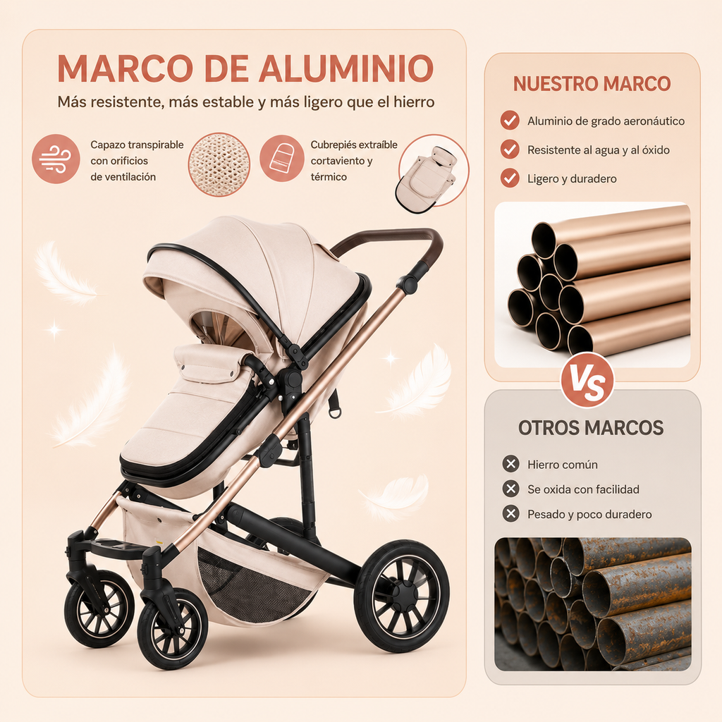 Carrito bebé 3 en 1 - URANO