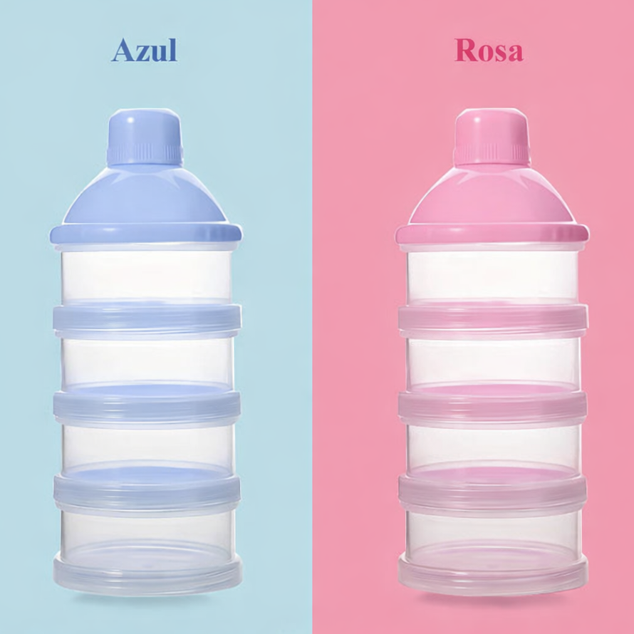 Caja para Leche en Polvo para Bebé con Compartimentos Independientes