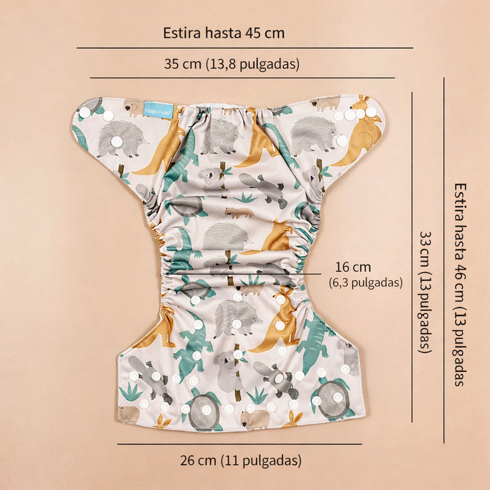 Pañales de Tela Reutilizables Lavables para Bebé - Pack 3 Unidades