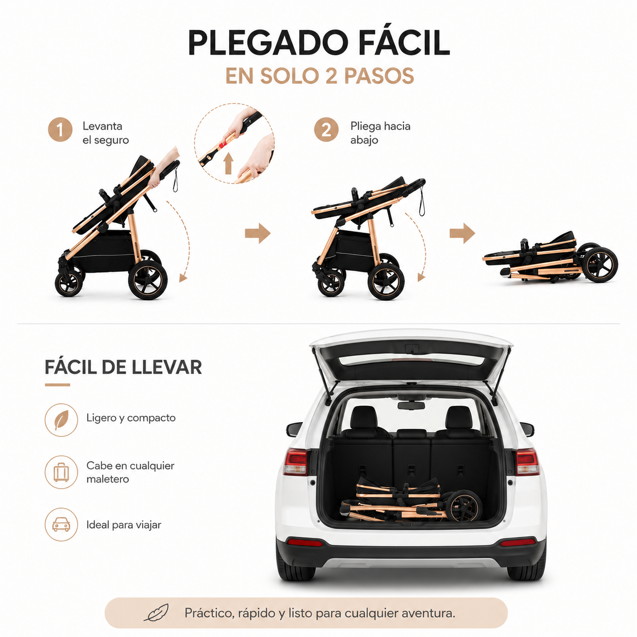 Carrito bebé 3 en 1 - SATURNO