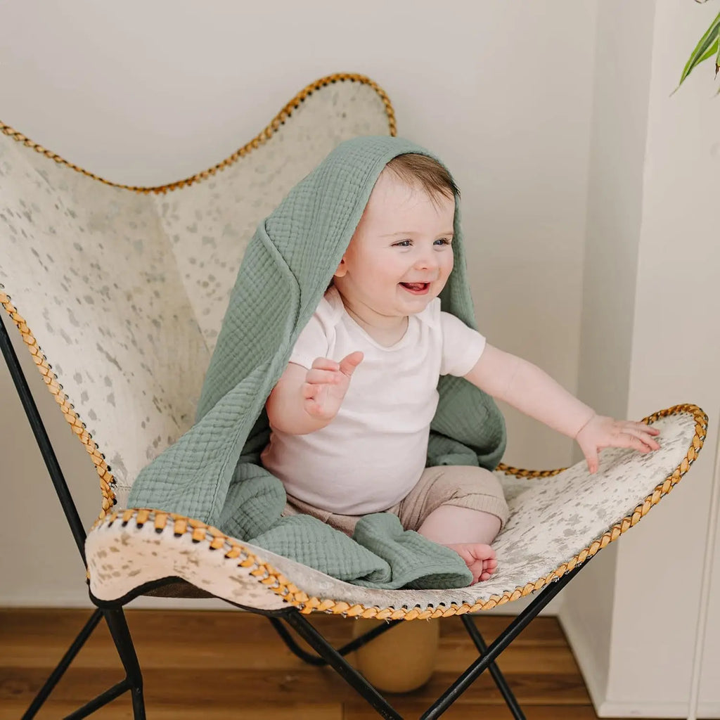 Toalla de Muselina con Capucha para Bebé