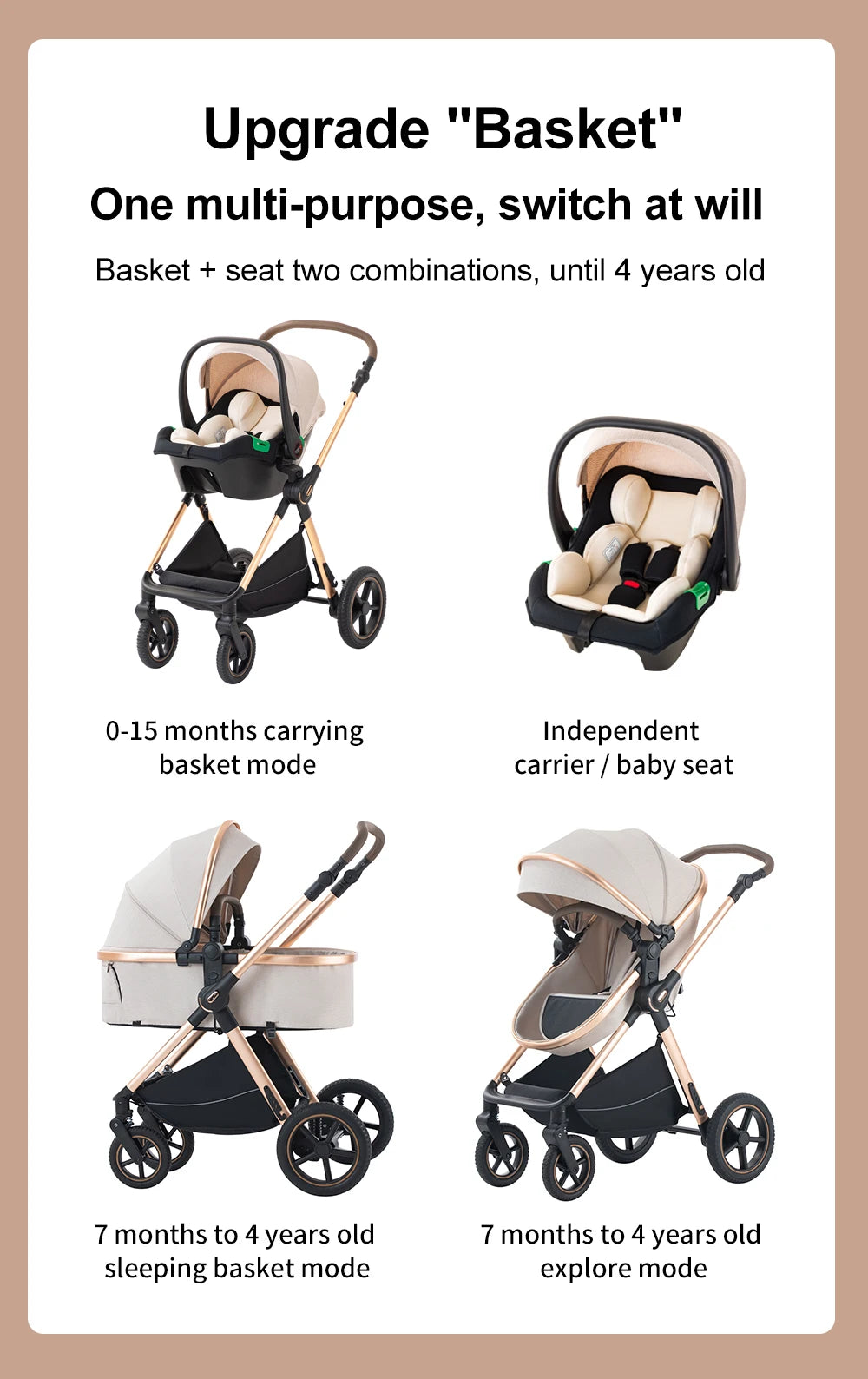 Carrito bebé 3 en 1 - ASTRO