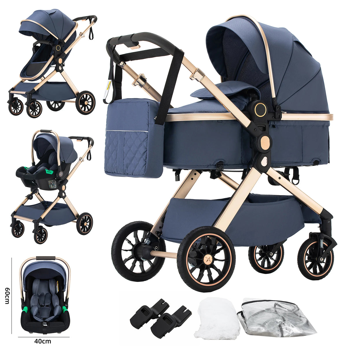 Carrito bebé 3 en 1 - NOVA