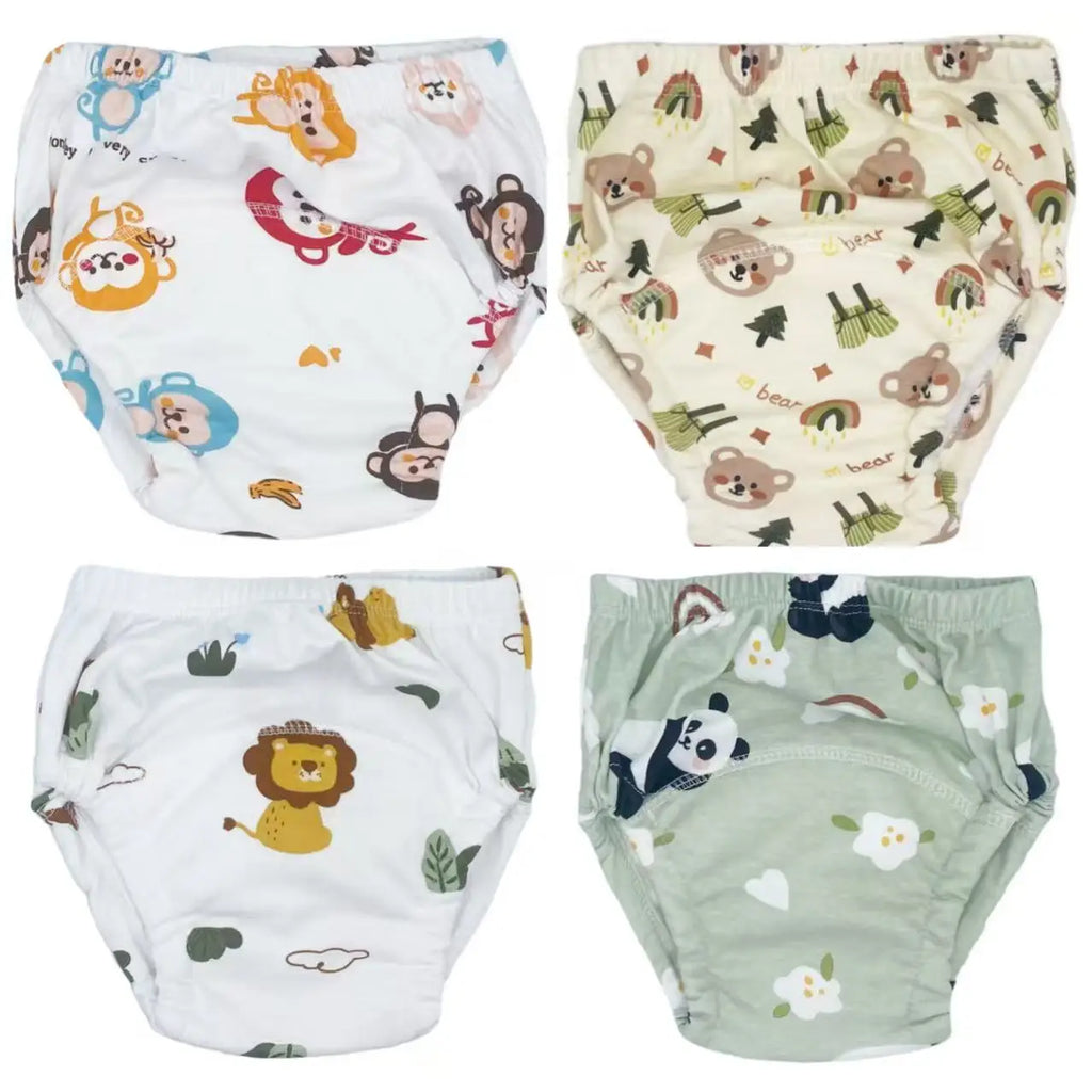 Pañales de Aprendizaje Impermeables Reutilizables para Bebé - Pack 4 Unidades