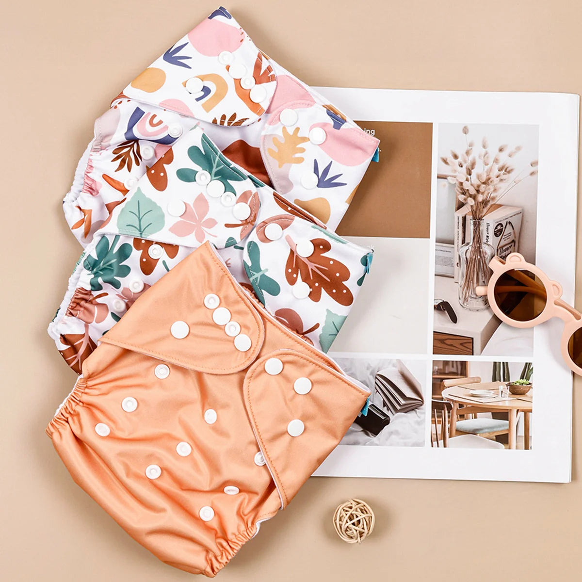 Pañales de Tela Reutilizables Lavables para Bebé - Pack 3 Unidades