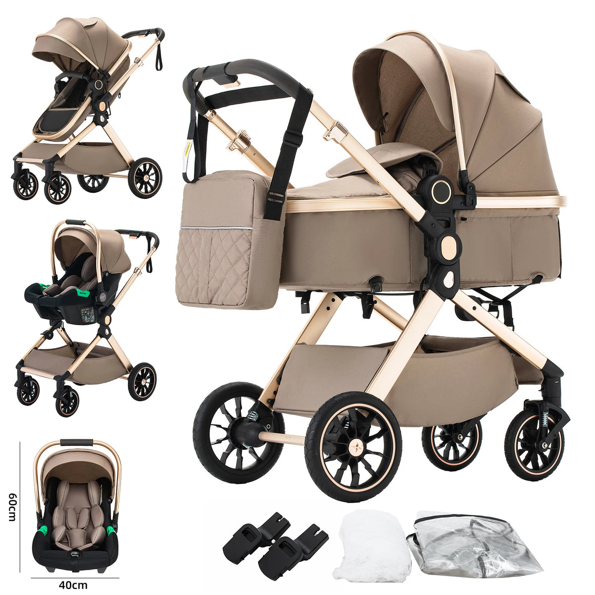 Carrito bebé 3 en 1 - NOVA
