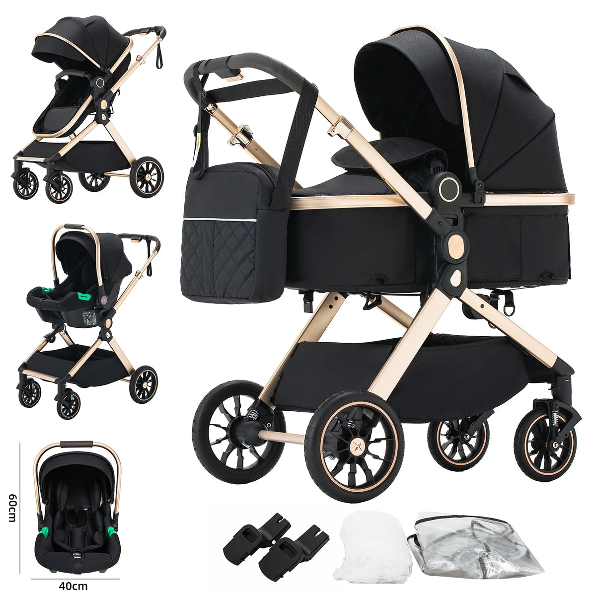 Carrito bebé 3 en 1 - NOVA