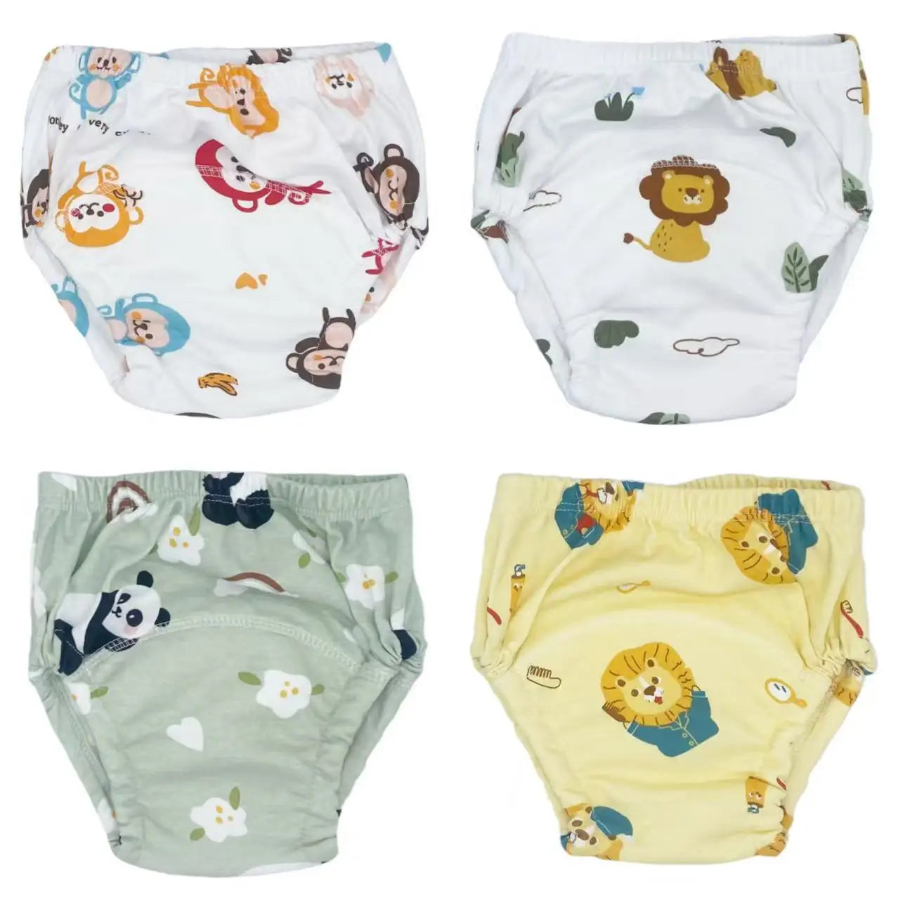 Pañales de Aprendizaje Impermeables Reutilizables para Bebé - Pack 4 Unidades