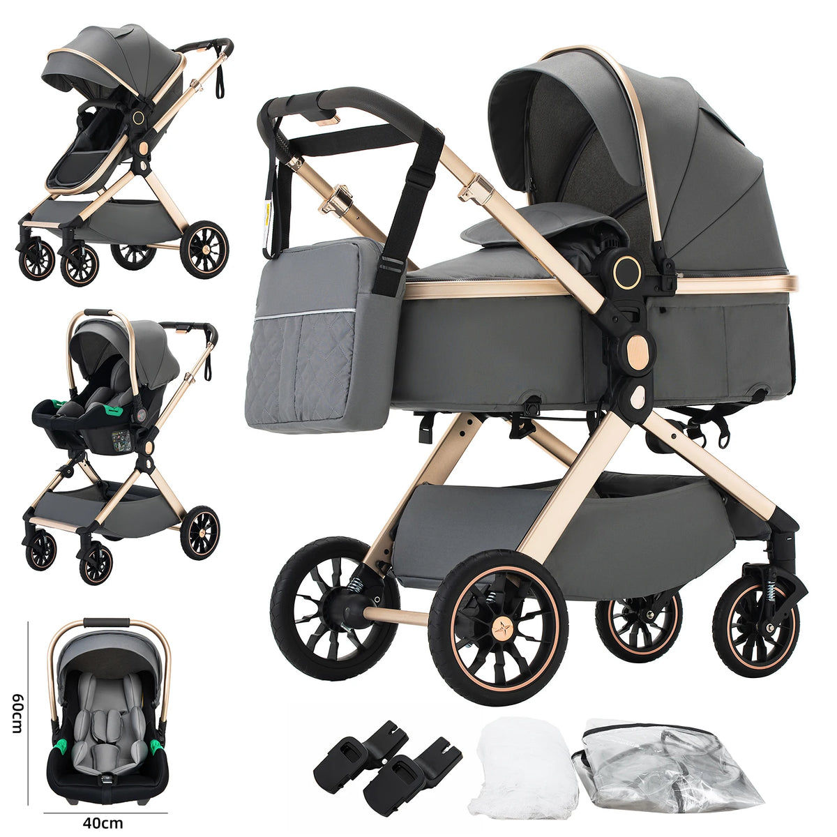 Carrito bebé 3 en 1 - NOVA