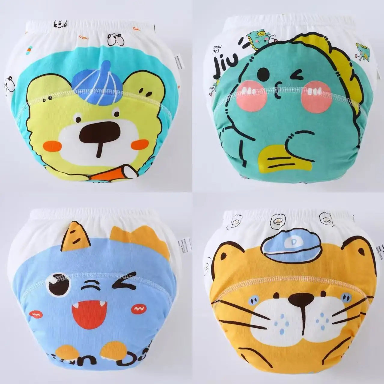 Pañales de Aprendizaje Impermeables Reutilizables para Bebé - Pack 4 Unidades