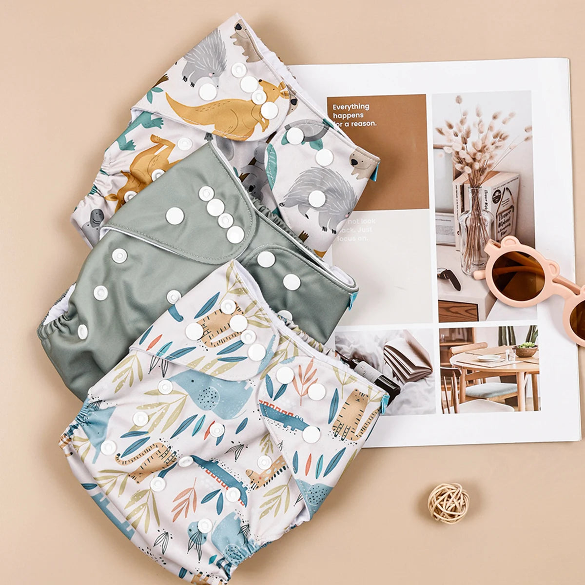 Pañales de Tela Reutilizables Lavables para Bebé - Pack 3 Unidades