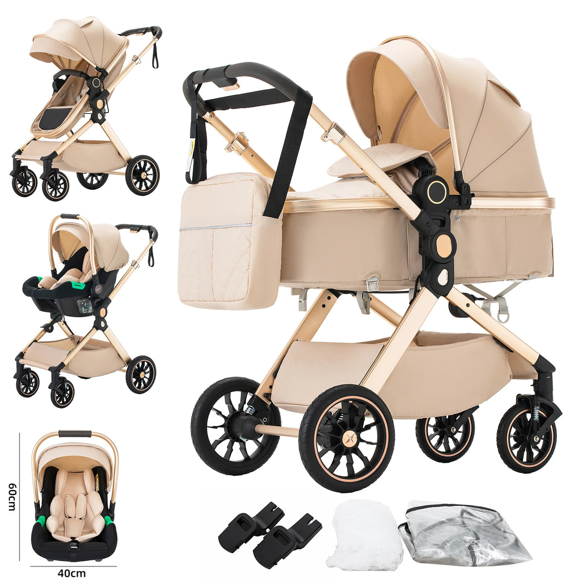 Carrito bebé 3 en 1 - NOVA